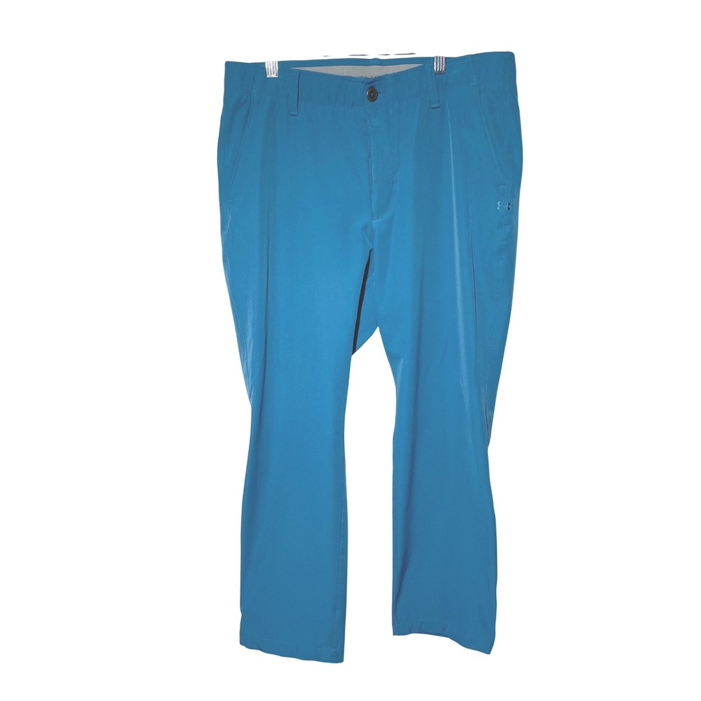 Under Armour ColdGear Men Golf Pants 34x30 Teal Blue Loose Fit Performance Pants